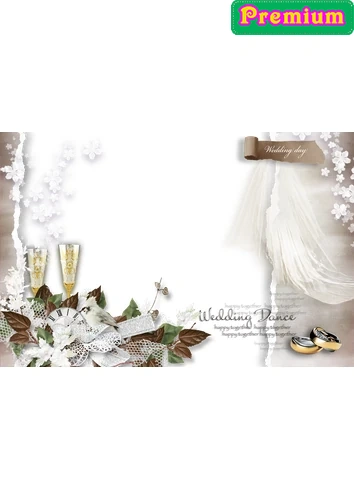 Свадебное фоторамка с бокалами шампанского